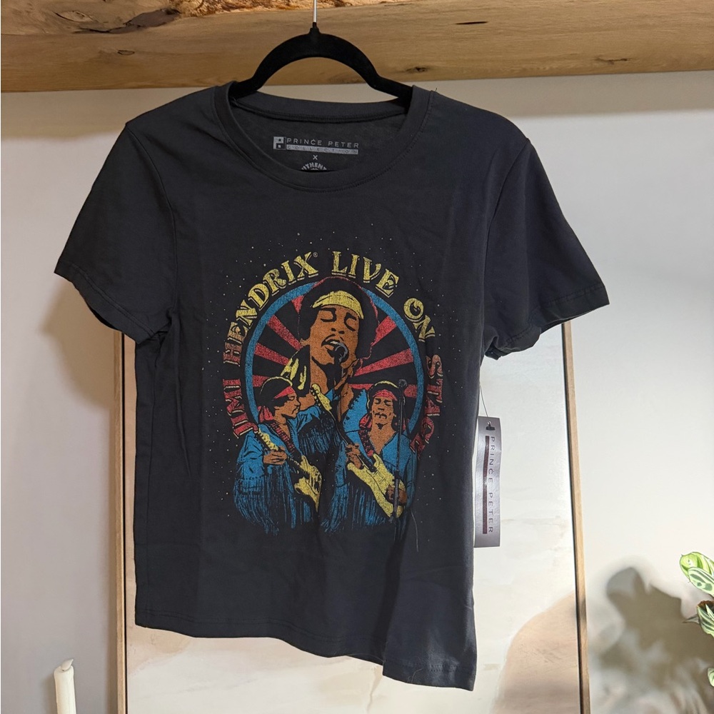 NWT Prince Peter Collection Black Jimi Hendrix Graphic Tee